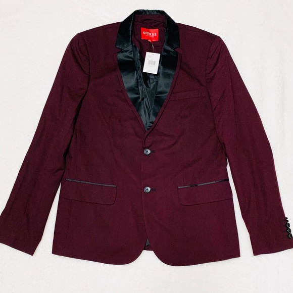 Guess Maroon Men’s Blazer - Picture 1 of 4